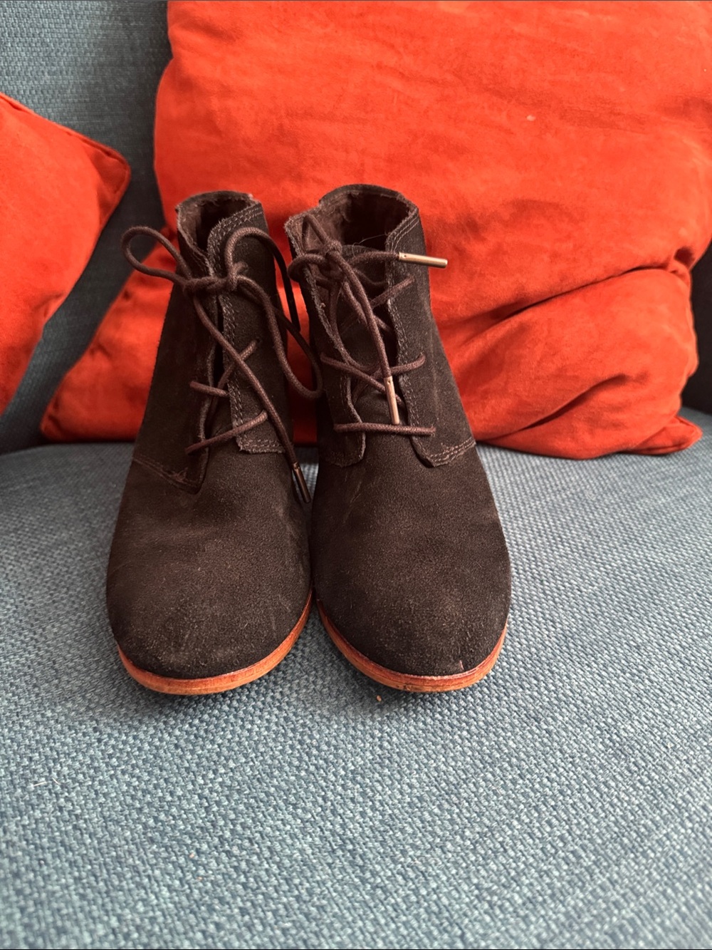 Women's Brown Suede Lace-Up Ankle Boots